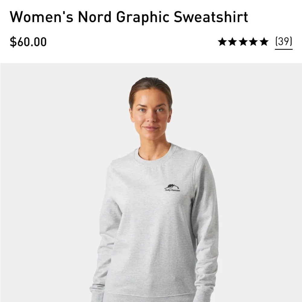 Helly Hansen Women's Nord Graphic Crew Neck Sweatshirt Khaki/Sand Medium